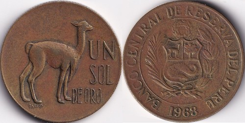 Sol oro 1968 pérou - sol,