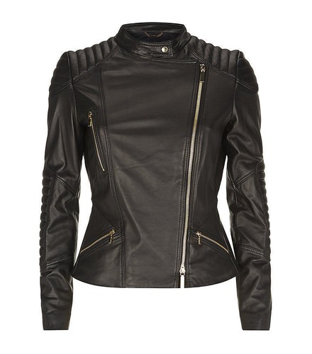 Giacca moto vera pelle - in,