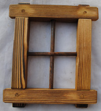 Finestra in legno con grata in ferro battuto -Wood-Legno-bricolage-P-