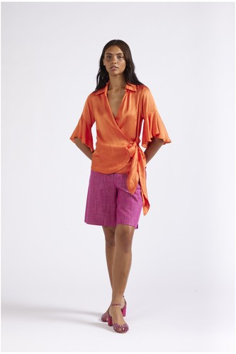 Camicia incrociata satin - incrociata,