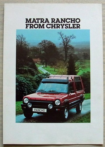 Chrysler matra rancho brochure - matra,