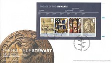 Age of Stewarts EX FOGLIO STAMPA MS GB RM FDC Castello di Stirling 2009 (131714) 