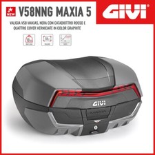 VALIGIA [GIVI] V58NNG MAXIA 5 MONOKEY - CATADIOTTRI ROSSI / COVER GRAPHITE