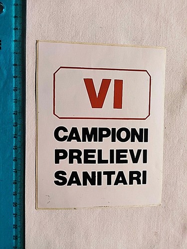 Adesivo campioni prelievi - adesivo,
