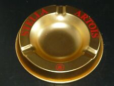 ancien cendrier métal doré