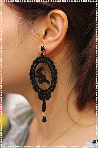 Orecchini pizzo macrame - orecchini,