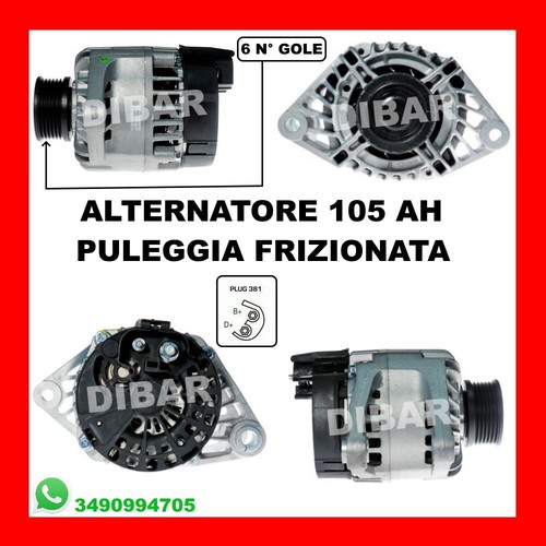 Alternatore 105ah fiat - alternatore,