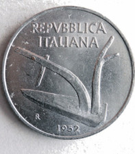 1952 ITALY 10 LIRE - Excellent