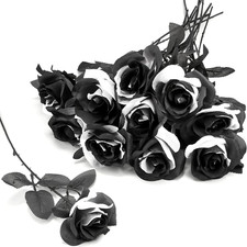 10 Rose Artificiali Bianche E