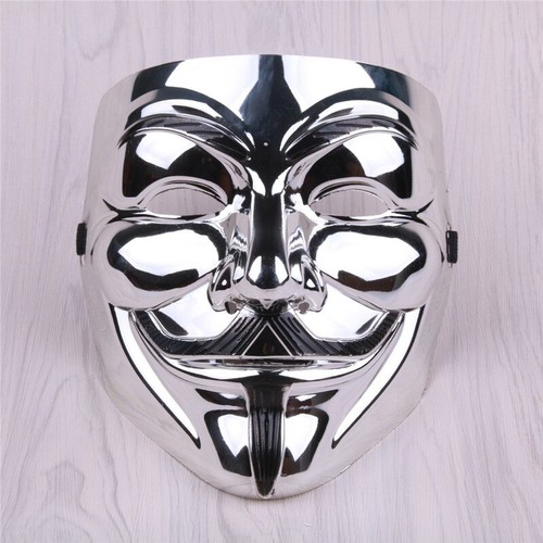 Maschera anonymous argentata - maschera,
