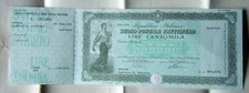 100000 LIRE BUONO POSTALE FRUTTIFERO CON CEDOLA DI CONTROLLO perfetto nuovo
