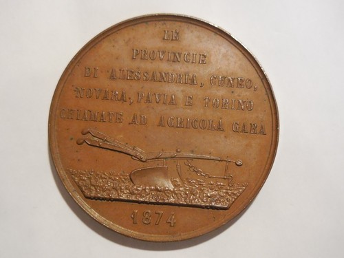 Medaglia concorso agrario 1874 - agrario,