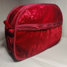 Pochette velluto rosso bordeaux 30 X 22 X 9 cm fodera cotone nuovo Fatto In...