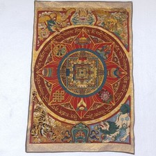 Thangka tibetano otto simboli