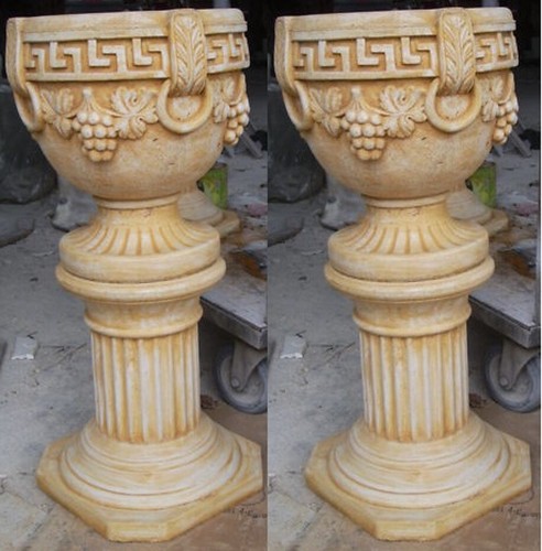 Vaso calice con base colonna - con,