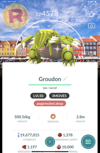 Shiny groudon lvl50 3moves - shiny,