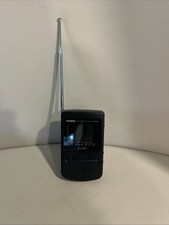 Vintage CASIO TV-470 LCD tascabile a colori TV analogica portatile VHF UHF (A29)