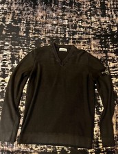 MAGLIONE STONE ISLAND 100% LANA COLLO A V M VERDE