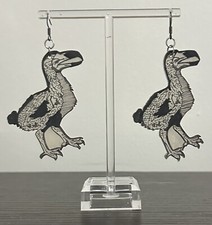 Orecchini fatti a mano disegnati a mano estinti Dodo uccellino restringente Dink