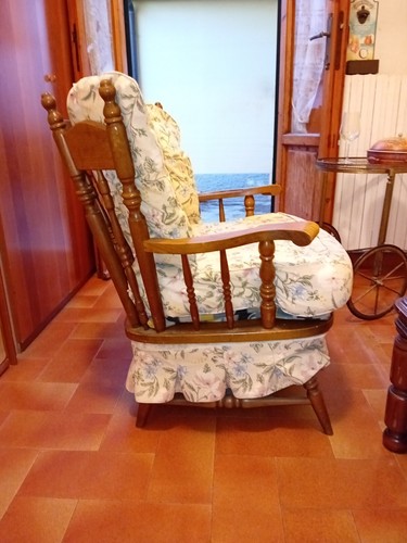 Poltrona dondolo vintage - a,