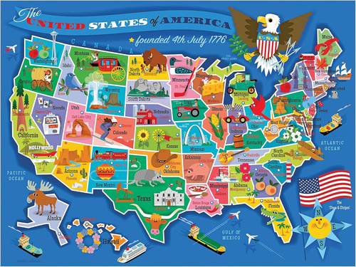Map usa puzzle - of, for