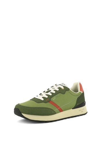 Sneakers stringate uomo verde