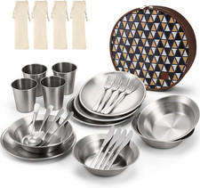 Kit piatti posate acciaio - kit,