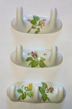 Set 3 accessori porcellana vintage porta asciugamani Porcelaine De Paris