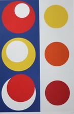 Geneviève Claisse composizione cerchi geometrici FIRMATO A MANO Genevieve