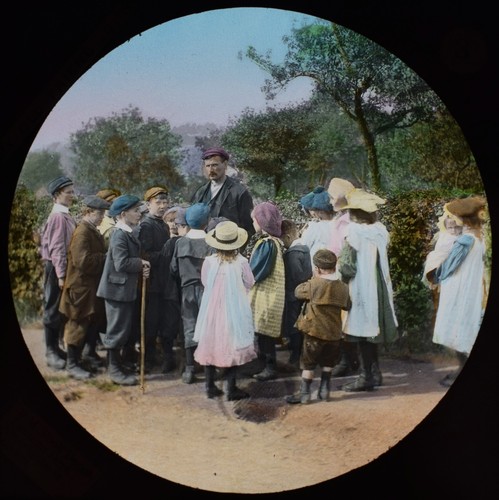 Antique magic lantern - lantern, slide