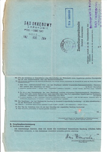 Atto notifica tribunale - gg, di