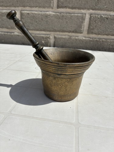 Mortaio bronzo antico - mortaio, di
