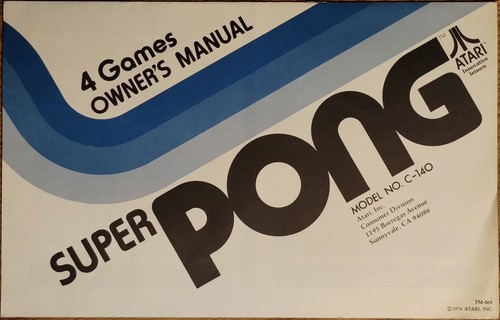 140 atari super pong - super, 1976