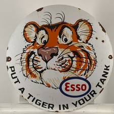 Insegna smaltata Esso - Ø 50
