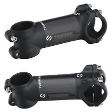 Stelo manubrio bici corsa strada lega alluminio 6°/17° fibra di carbonio