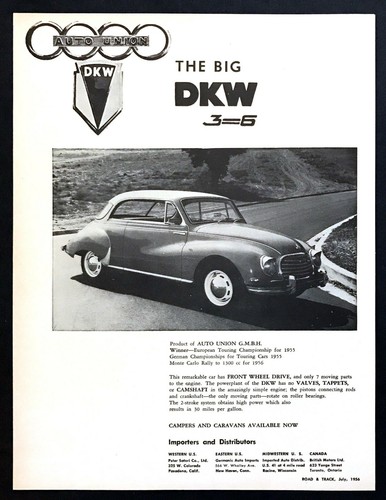 1956 auto union dkw 6 - union, 3=6