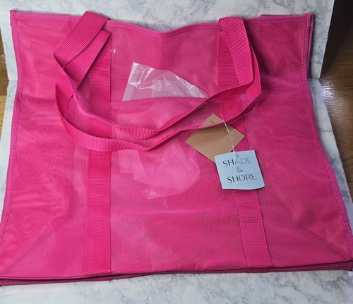 Borsa grande rosa rete