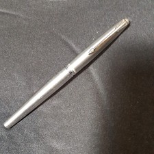 Penna Stylo "PARKER" B9727 vintage - acciaio satinato-fermaglio/finiture cromate