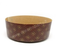 Stampo PANETTONE 1kg BASSO - 1 pezzo - Pirottino monouso in carta da Forno 1000g