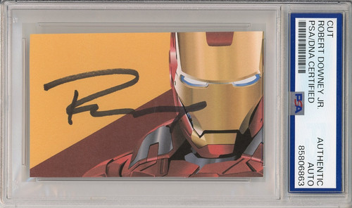 Signed robert downey iron - signed,