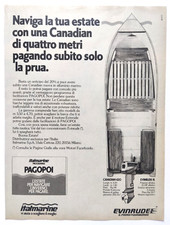Pubblicita' Evinrude Canadian Barca Vintage Advertising Werbung 1983 (R5)