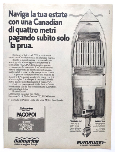 Pubblicita evinrude canadian - pubblicita',
