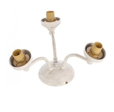 Plafoniera in ottone bianco