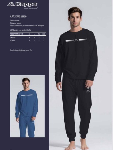 Pigiama uomo kappa manica - uomo,