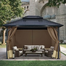 Tenda Gazebo Aoodor 10'x10' 4 Pannelli Ricambio Universale Pareti Laterali Privacy