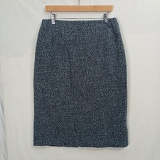 Gonna A Tubino Longuette Luisa Spagnoli In Lana Colore Blu Taglia 50