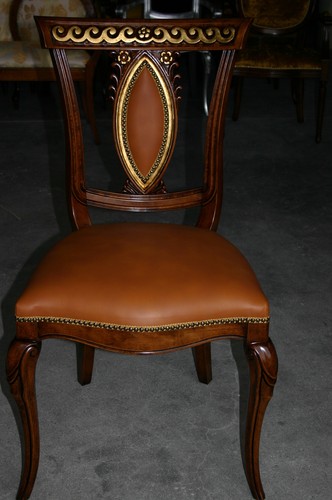 Sedia imbottita vera pelle - sedia,