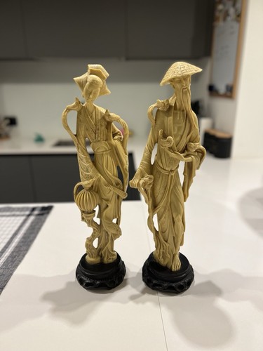 Coppia statue cinesi pasta - statue, in