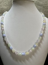 Pietre Dure Filo-CALCEDONIO-PREHNITE-QUARZOROSA-SERPENTINO-QUARZITE-41cm 5,5-7,5