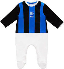 Jump Suit Neonato Tutina Neonato, Righe Nerazzurre E Logo Unisex - Bimbi 0-24